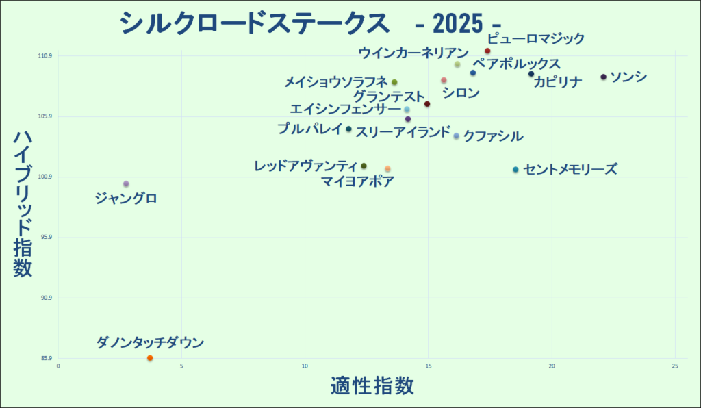 2025　シルクロードＳ　マトリクス